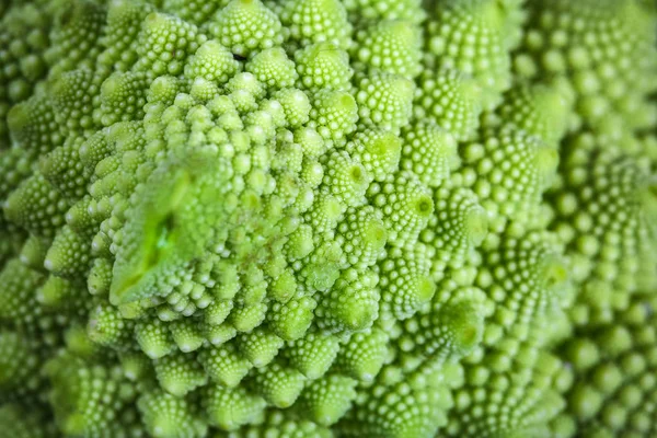 Romanesco Brócolis Repolho Marco Natureza Superfície Fractal Com Padrão Spital — Fotografia de Stock