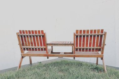 Oturma ve rahatlatıcı için çift sandalye