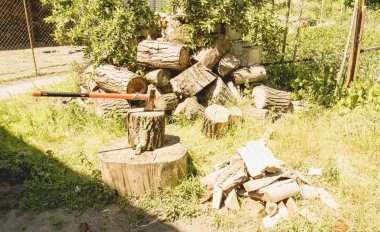 Kış için odun ülkenin hazırlanması