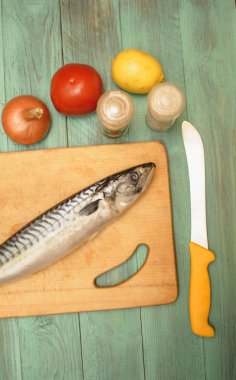 Pişirme önce Uskumru balığı