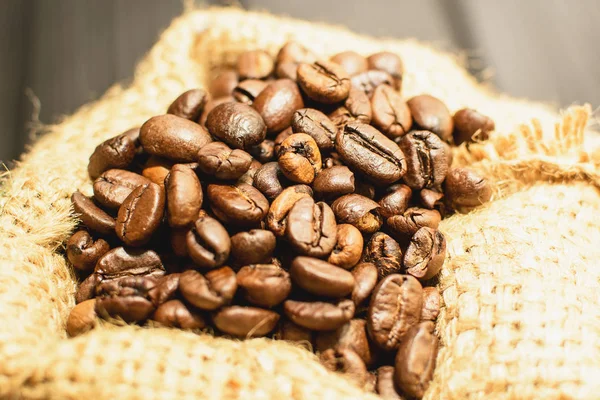 Schwarze Kaffeebohnen Nahaufnahme — Stockfoto