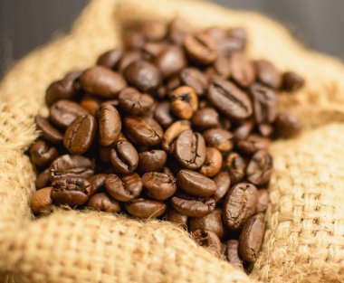 Siyah kahve çekirdekleri portre