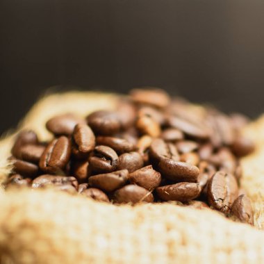 Siyah kahve çekirdekleri portre