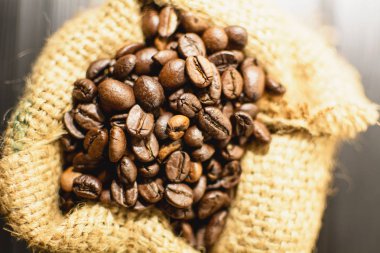 Siyah kahve çekirdekleri portre