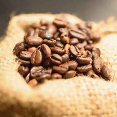 Siyah kahve çekirdekleri portre