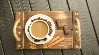 Siyah kahve çekirdekleri portre