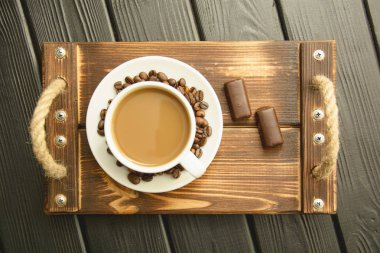 Siyah kahve çekirdekleri portre