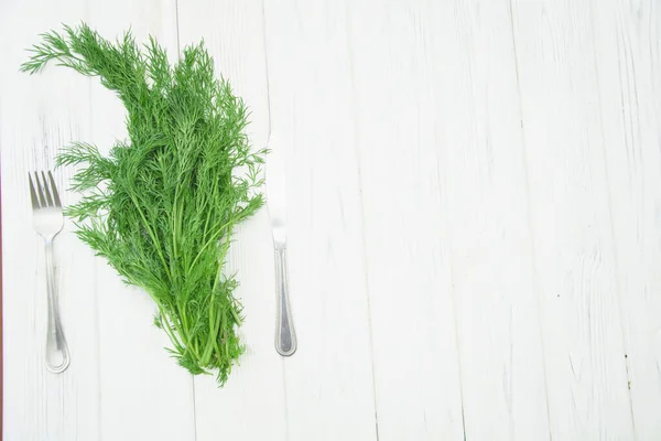 Dill Greens Light Background — Stock Photo, Image