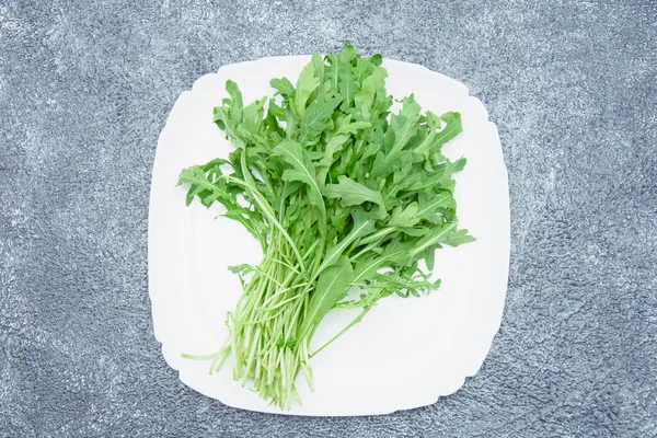 Arugula Greens Light Background — Stock Photo, Image