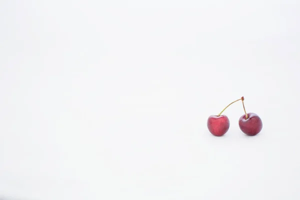 Ripe Cherries Wooden Background — Stock Photo, Image