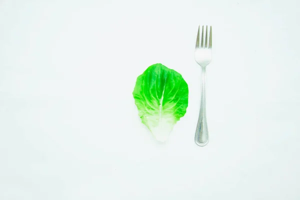 Hojas Lechuga Fresca Sobre Fondo Claro — Foto de Stock