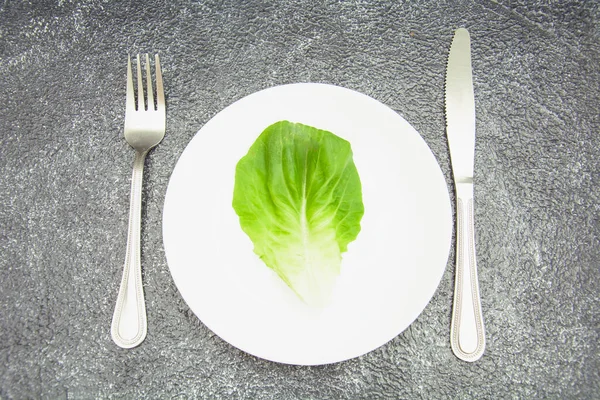 Fresh Lettuce Leaves Light Background — Stock Photo, Image