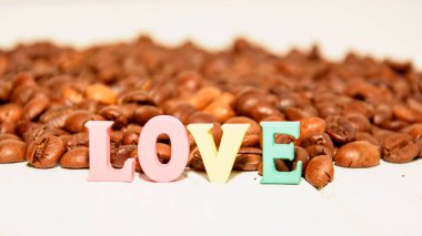 Kahve çekirdekleri yakın plan.