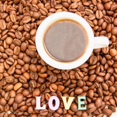 Kahve çekirdekleri yakın plan.