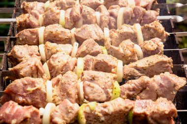 Yazın ızgarada barbekü