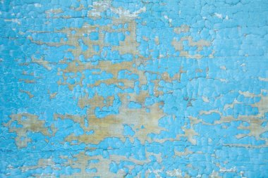 Eski ahşap üzerine mavi boya.