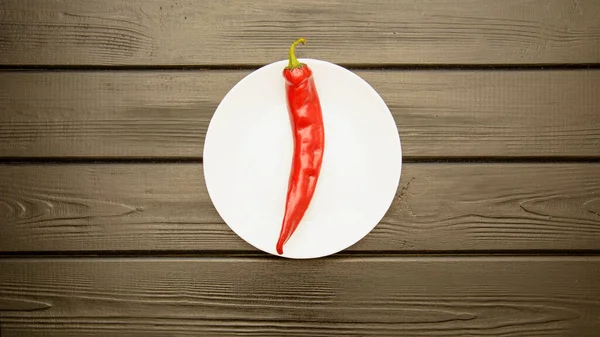 Red Hot Tasty Juicy Peppers Dark Background — Stock Photo, Image