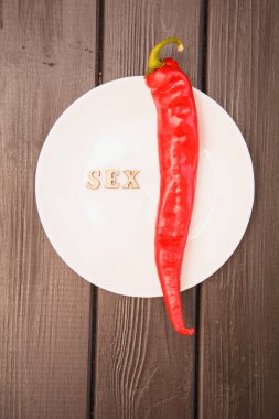 Kırmızı sıcak Şili biberi yakın çekim