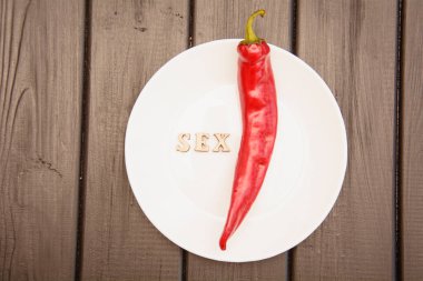 Kırmızı sıcak Şili biberi yakın çekim