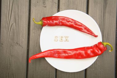 Kırmızı sıcak Şili biberi yakın çekim