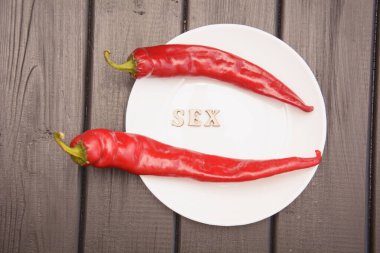 Kırmızı sıcak Şili biberi yakın çekim