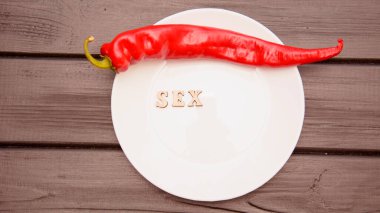 Sulu Şili biberi yakın çekim