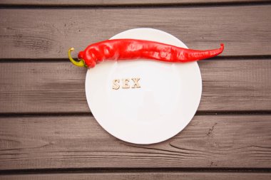 Sulu Şili biberi yakın çekim