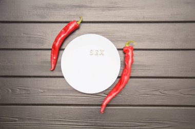 Sulu Şili biberi yakın çekim