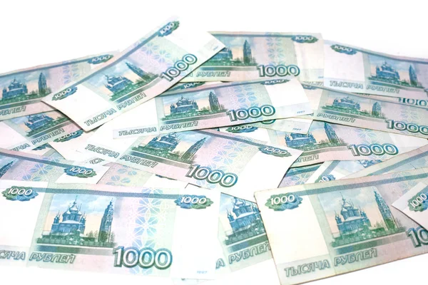 Tisíce ruských rublů financovat koncept a feng shui — Stock fotografie