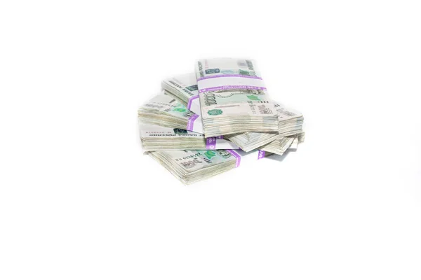 Bundles of russian money financial concept banks savings loans — Stock Photo, Image