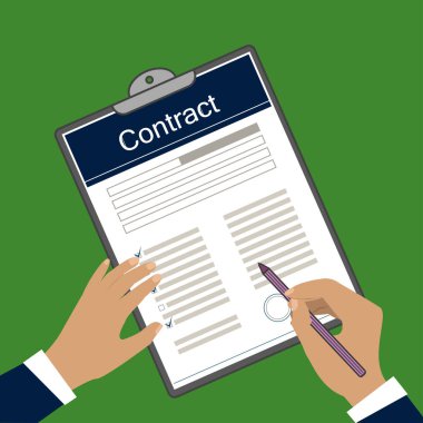 Sözleşme formunu vektör görüntü.