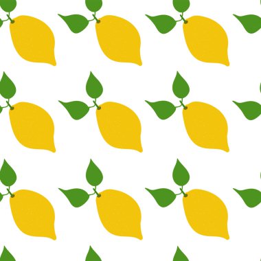 Sorunsuz vektör el limon ile çizilmiş desen.