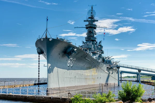 Uss Alabama Now Tourist Attraction Battle Ship Memorial Park Mobile — Stock Photo, Image