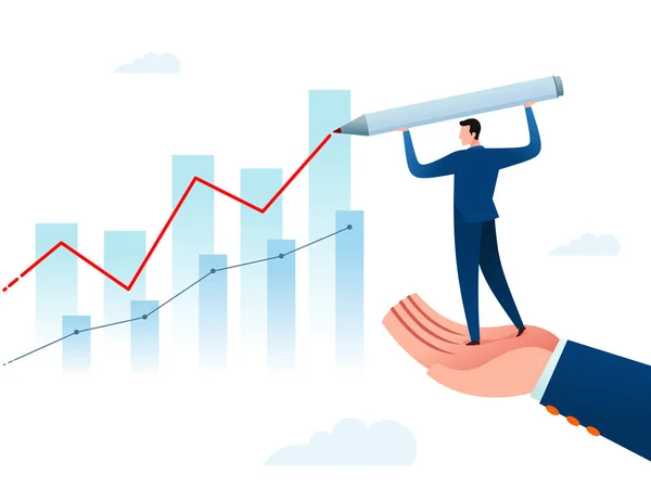 Business Success Progress Annual Report Business Concept Vector Illustration — Stock Vector