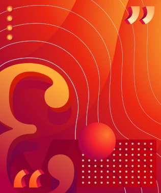 Parlak renkli gradyan soyut kompozisyon. Modern grafik öğeleri. Arka plan, afiş, poster, afiş veya sunum için şablon. Vektör grafiği.