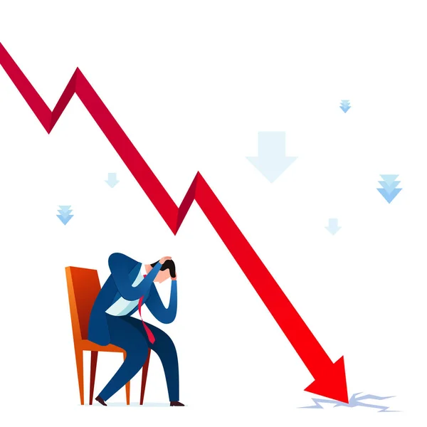 Business failure stress — Stock Vector