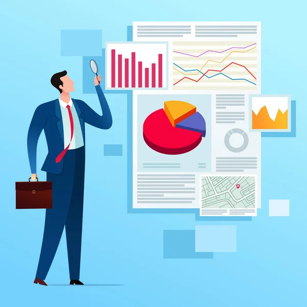 Business report analysis — Stock Vector
