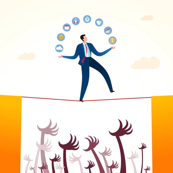 Business stability threat — Stock Vector