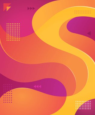 renkli dalga vektör grafik elemanı