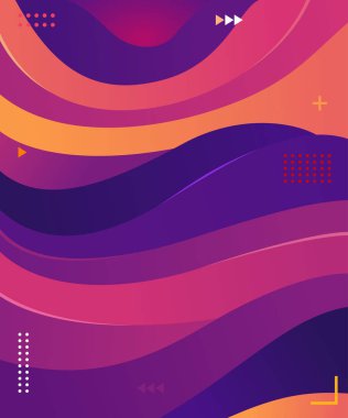 renkli dalga vektör grafik elemanı