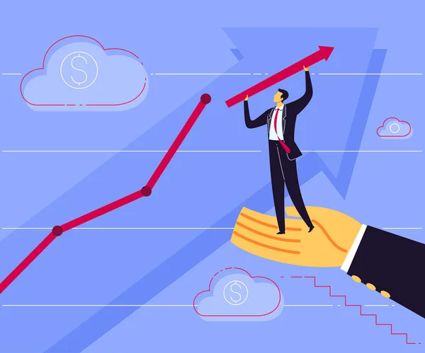 Bijstand ten behoeve van betere zakelijke winst — Stockvector