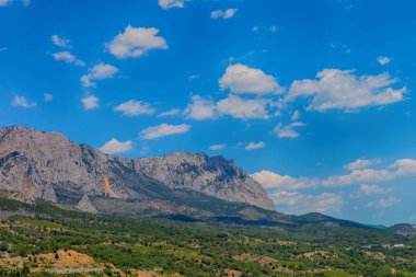 Peyzaj dağlar önce düz