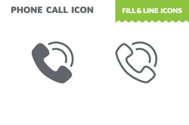 Telefon simgesini, vektör. Düz tasarım UI simgesi