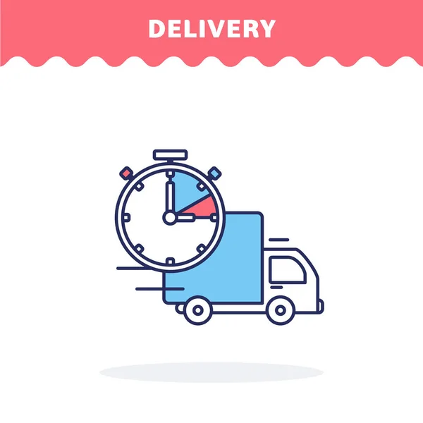 Delivery Icon Vector Flat Design Advantage Icon — Stock Vector