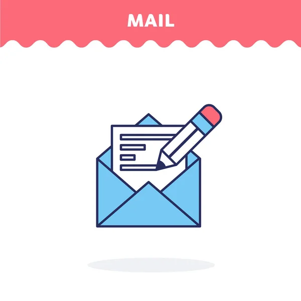 Email Icon Vector Flat Design Advantage Icon — Stock Vector