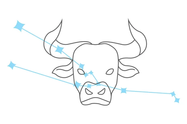 Sterrenbeelden Taurus. lijn pictogram. Afbeelding van een eenvoudig element. vissen omtrek icoon van Zodiac concept. — Stockvector