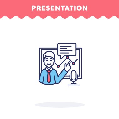 Sunu simgesi. Düz tasarım. Ui simgesi