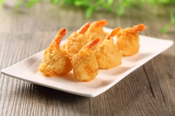 Japanese Fried tempura in a white dish