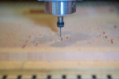 Talaşlı kayın ahşap frezeleme işlemi