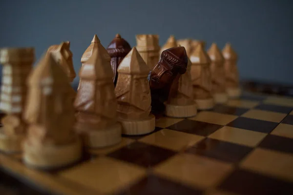 moving chess figure success play